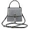 Fashion Flap Crossbody Satchel with Ring Tassel Accent