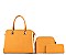 Classy 3 in 1 Hardware Metal Accent Satchel Wallet Set