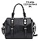 BUCKLE ACCENT CROC PRINT SATCHEL BAG