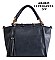 MODERN CHIC TASSEL ACENT PU LEATHER SATCHEL