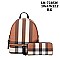 PLAID Fashion Backpack Wallet SET