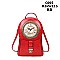 Functional Clock Face Convertible Grab Bag Backpack Shoulder Handbag