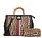 Leopard Bamboo Handle Large Stachel Set with wallet