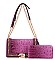 2 In 1 Croc Shoulder -Cross-Body Bag with Wallet