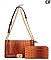 2 In 1 Croc Shoulder -Cross-Body Bag with Wallet