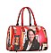 Magazine Print Kamala Harris Satchel Bag With Wallet