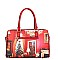 Magazine Print Kamala Harris Satchel Bag With Wallet
