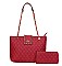 Quilted Chain Accent Shoulder Bag SET