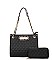 Quilted Chain Accente Satchel Shoulder Bag SET