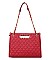 Quilted Chain Accente Satchel Shoulder Bag SET