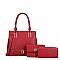 3 IN 1 Ostrich Satchel - Cross-Body Set With Wallet