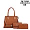 3 IN 1 Ostrich Satchel - Cross-Body Set With Wallet