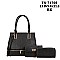 3 IN 1 Ostrich Satchel - Cross-Body Set With Wallet