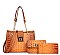 3 IN 1 Croc Chained Satchel - Cross-Body Set With Wallet