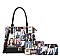 Kamala Harris 3 IN 1 Ostrich Satchel - Cross-Body Set With Wallet