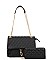 Quilted Satchel 2 in 1 Shoulder Bag SET