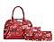 Graffiti HEART-LOVE Print 3-Pieces Set Dome Satchel