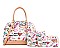 Graffiti HEART-LOVE Print 3-Pieces Set Dome Satchel