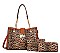 Leopard 3 IN 1 Chain Handle- Shoulder Bag Set With Wallet