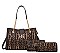 Leopard 3 IN 1 Chain Handle- Shoulder Bag Set With Wallet