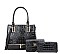 3 IN 1 Crocodile Satchel - Cross-Body Set With Wallet