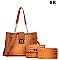 3 IN 1 Croc Chained Satchel - Cross-Body & Wallet Set