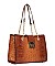 3 IN 1 Croc Chained Satchel - Cross-Body & Wallet Set