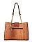 3 IN 1 Croc Chained Satchel - Cross-Body & Wallet Set