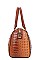 Crocodile Ostrich 3-in-1 Boston Satchel Messenger Wallet Set