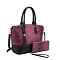 2- in 1 Crocodile Satchel Set With Wallet