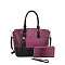 2- in 1 Crocodile Satchel Set With Wallet