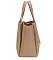 2-In-1 Buckled Triple Compartment Tote / Shoulder Bag with Wallet