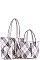 CHECKERED SHOPPER AND CLUTCH 3 IN 1 SET