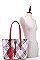 CHECKERED SHOPPER AND CLUTCH 3 IN 1 SET