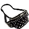 Stud Accent Quilted Fashion Fanny Pack Belt Bag MH-PL0304