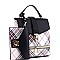 2 in 1 Plaid Checker Convertible Backpack Satchel