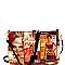 PM012-LP Magazine Print Patent Wristlet Cross Body