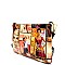 PM012-LP Magazine Print Patent Wristlet Cross Body