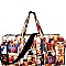 PM017-LP Magazine Print Patent Weekender Duffle Bag