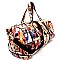 PM017-LP Magazine Print Patent Weekender Duffle Bag