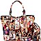 PM022-LP Magazine Print 2 in 1 Turn-Lock Accent Tote