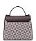 Triangle Checkered Monogram Twist Lock Flap Satchel