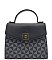 Triangle Checkered Monogram Twist Lock Flap Satchel