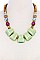 FASHION MULTI BEADED STATEMENT COLLAR NECKLACE JY-PON1398