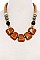 FASHION MULTI BEADED STATEMENT COLLAR NECKLACE JY-PON1398