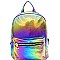 Rainbow Iridescent Metallic Fashion Backpack Multi MH-PP6685
