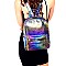 Rainbow Iridescent Metallic Fashion Backpack Multi MH-PP6685