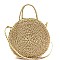 ROUND BOHEMIAN STRAW SATCHEL