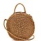 ROUND BOHEMIAN STRAW SATCHEL