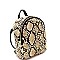 Snake Print 2-Way Medium Backpack Shoulder Bag  MH-PP6859